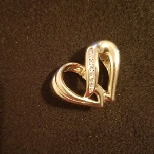 ***SOLD***14kt Gold Heart Slider Pendant